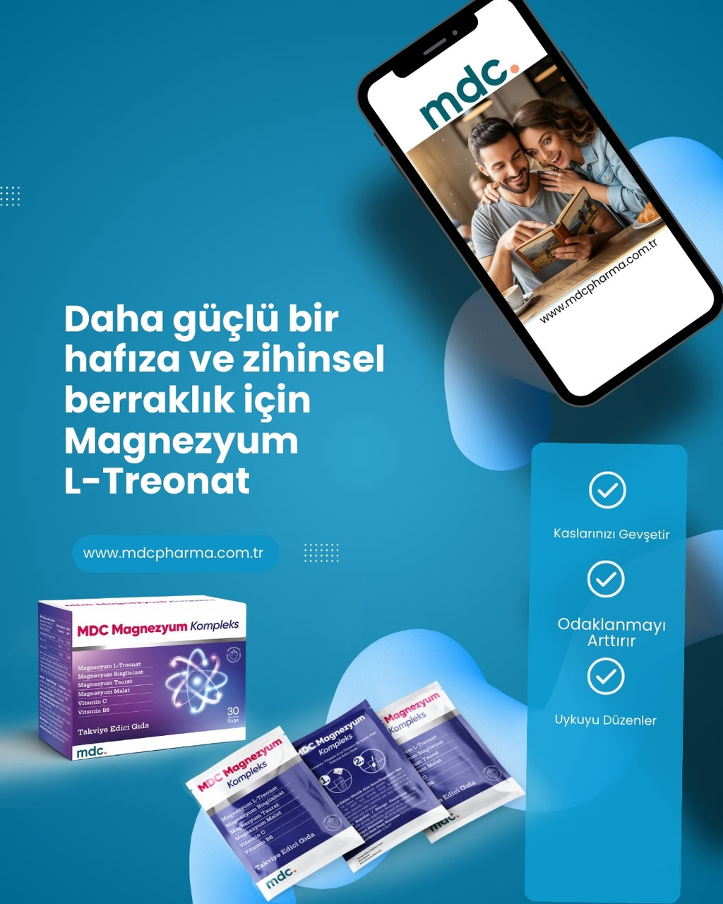 Magnesium Complex 60 Tablets 125 mg - Bisglycinate - Taurate - Malate - Citrate - B6
