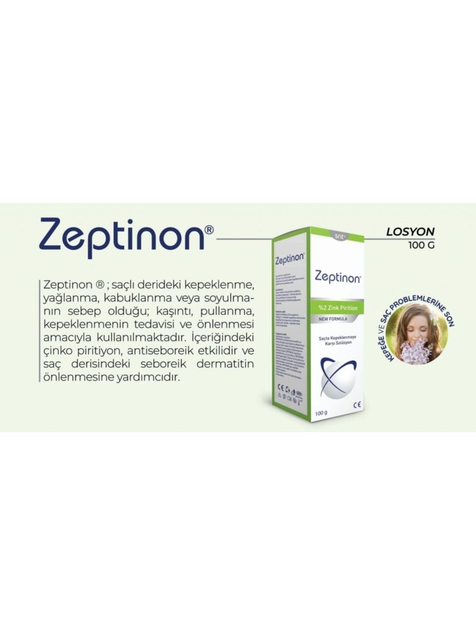 Zeptinon Saçta Kepeklenmeye Karşı Solüsyon 100 ml 10 Lu Paket