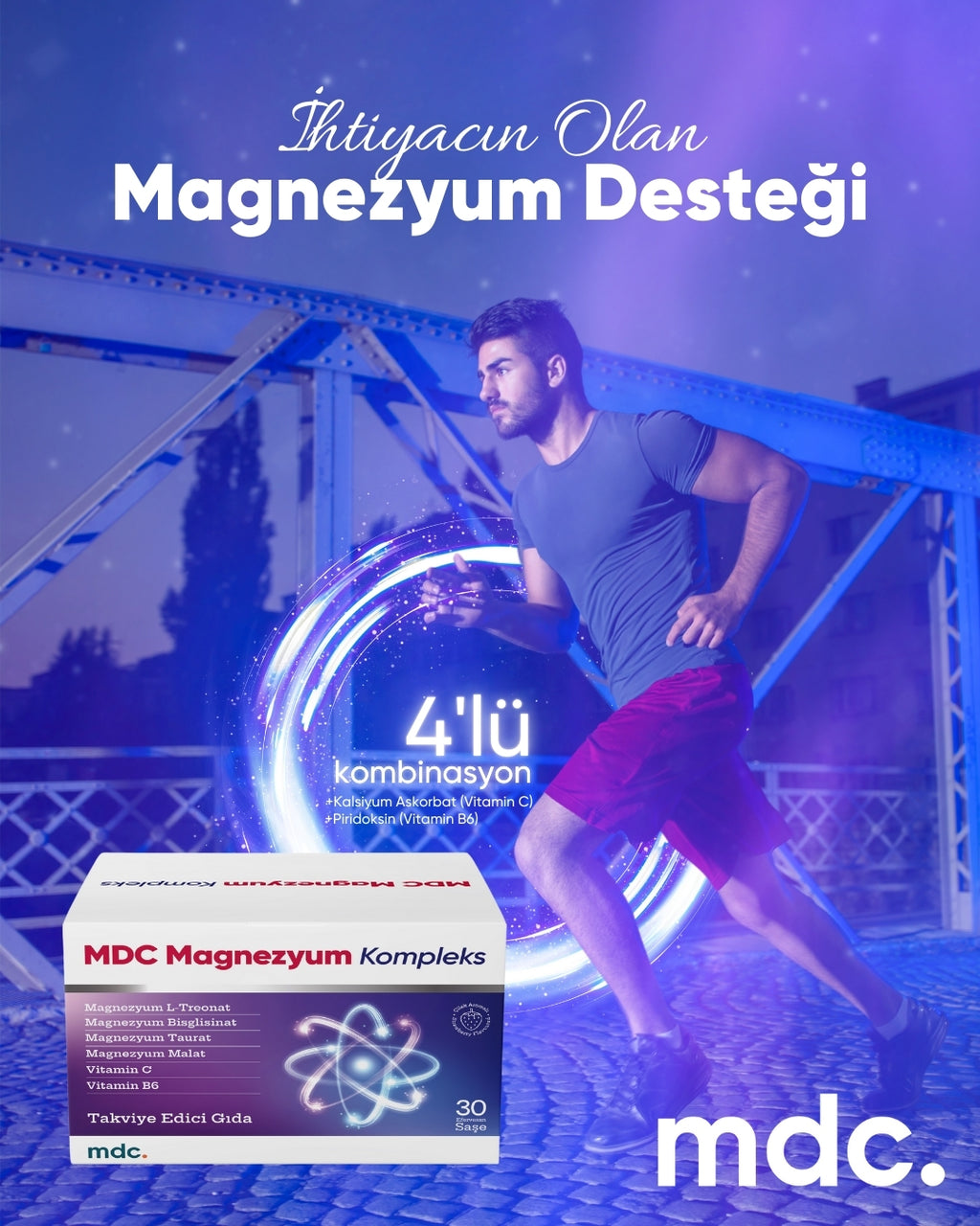 Magnesium Complex 60 Tablets 125 mg - Bisglycinate - Taurate - Malate - Citrate - B6