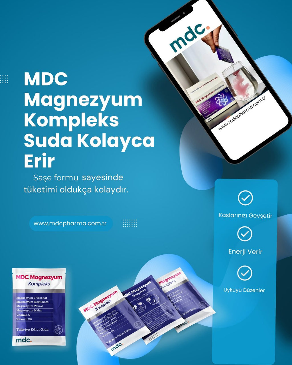 Magnesium Complex 60 Tablets 125 mg - Bisglycinate - Taurate - Malate - Citrate - B6
