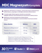 Magnezyum Complex 60 Tablet 125 Mg - Bisiglinat - Taurat - Malat - Sitrat - B6
