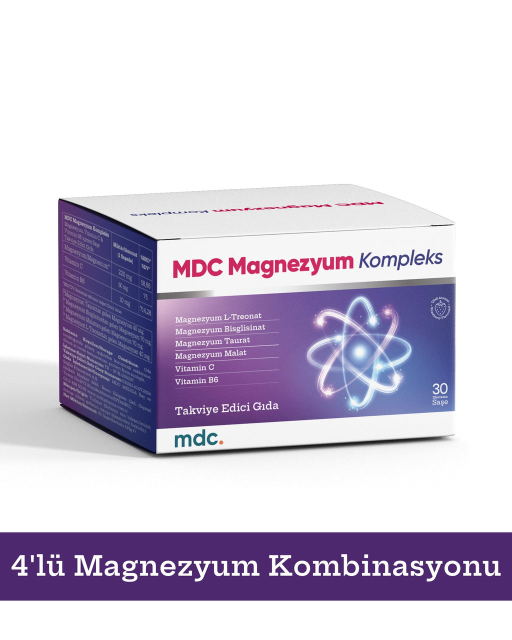 Magnesium Complex 60 Tablets 125 mg - Bisglycinate - Taurate - Malate - Citrate - B6
