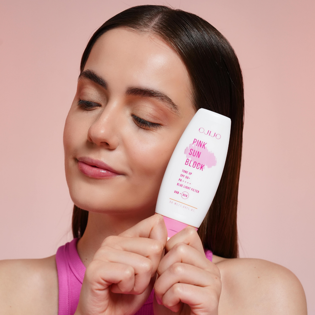 Ojijo London Pink Sun Block Ton Eşitleyici Pembe Güneş Kremi SPF 50+, 50ml
