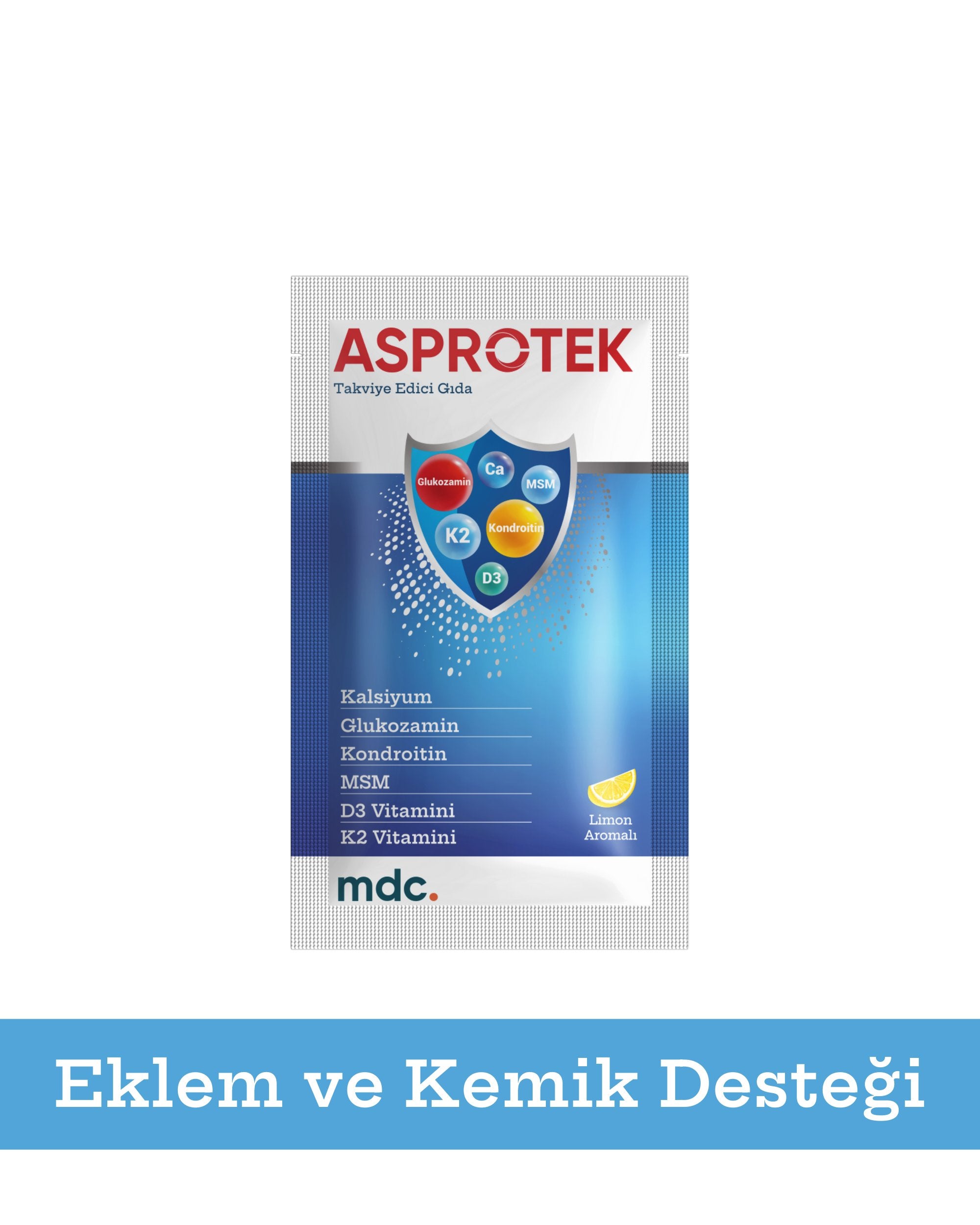 ASPROTEK (Glukozamin, Kondroitin, MSM, Kalsiyum) 30 Saşe