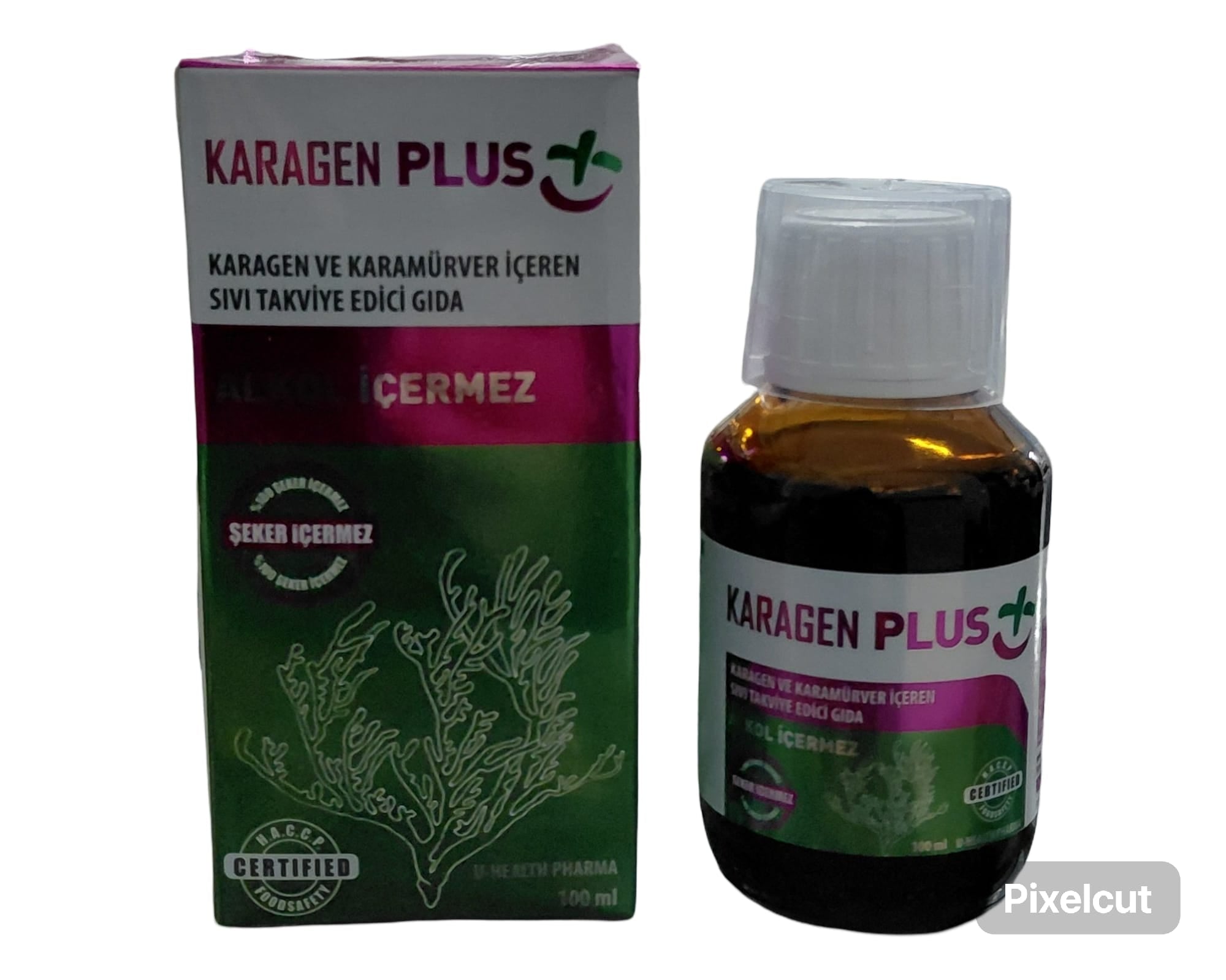 U-Healt Pharma  KARAGEN PLUS ORAL SIVI CAM ŞİŞE, KARAGEN VE KARAMÜRVER İÇEREN TAKVİYE EDİCİ GIDA 100ml şişe