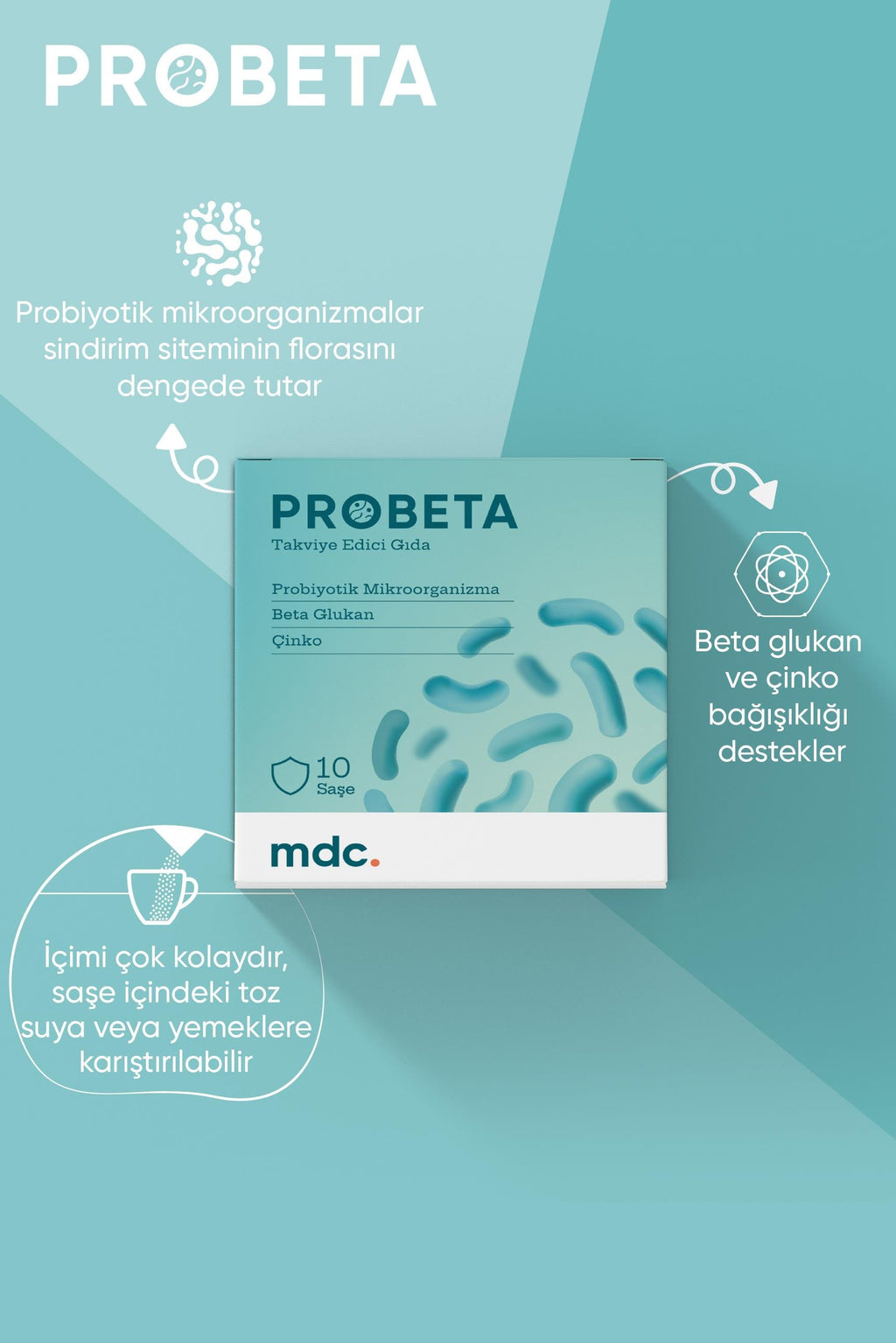 PROBETA Probiyotik 10 Saşe x 2'li paket MDC Pharma