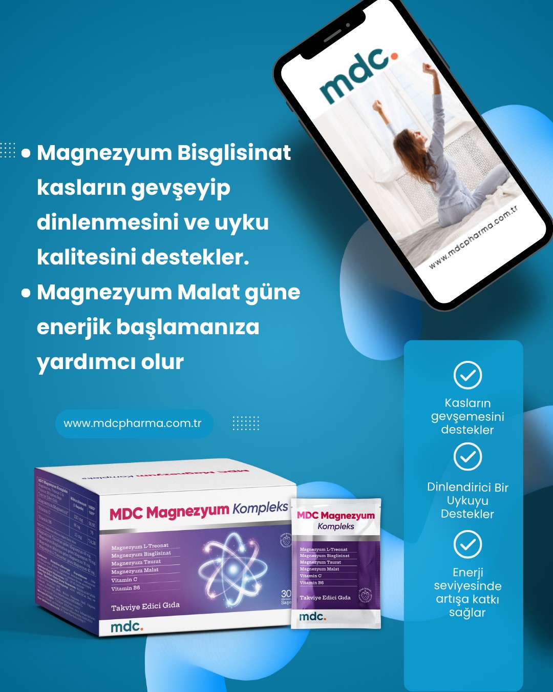 Magnesium Complex 60 Tablets 125 mg - Bisglycinate - Taurate - Malate - Citrate - B6