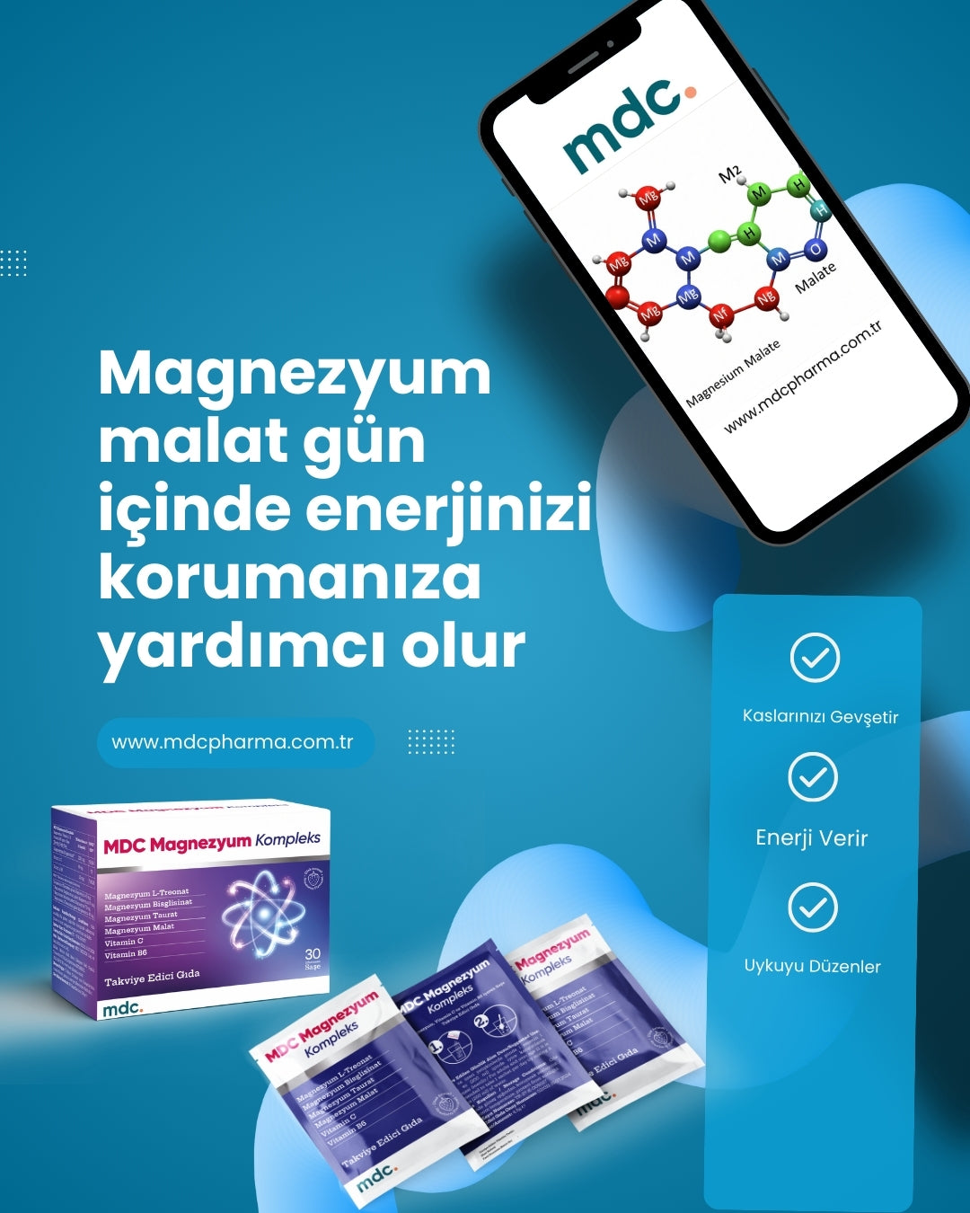 Magnesium Complex 60 Tablets 125 mg - Bisglycinate - Taurate - Malate - Citrate - B6