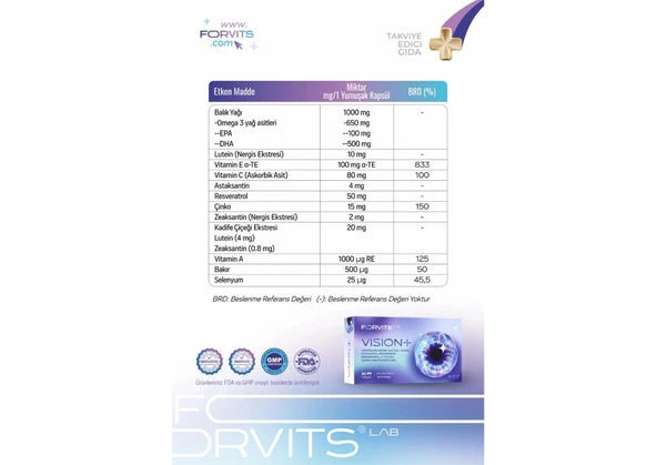 FORVİTS LAB VİSİON+ 30 SOFT JEL KAPSÜL