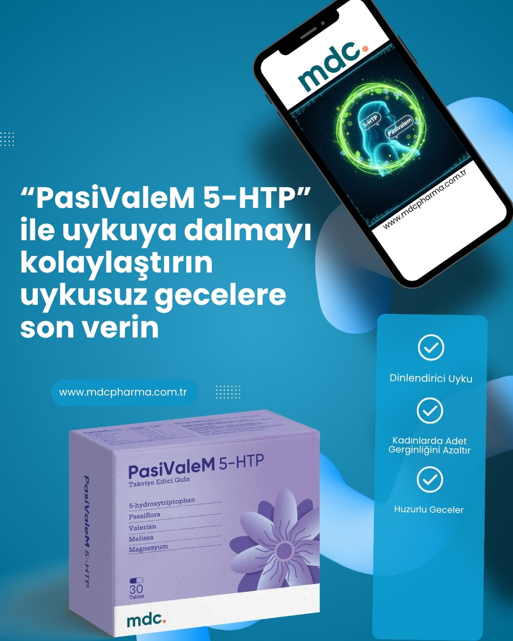 Pasivalem 5 Htp x  3'LÜ PAKET (MDC Pharma)