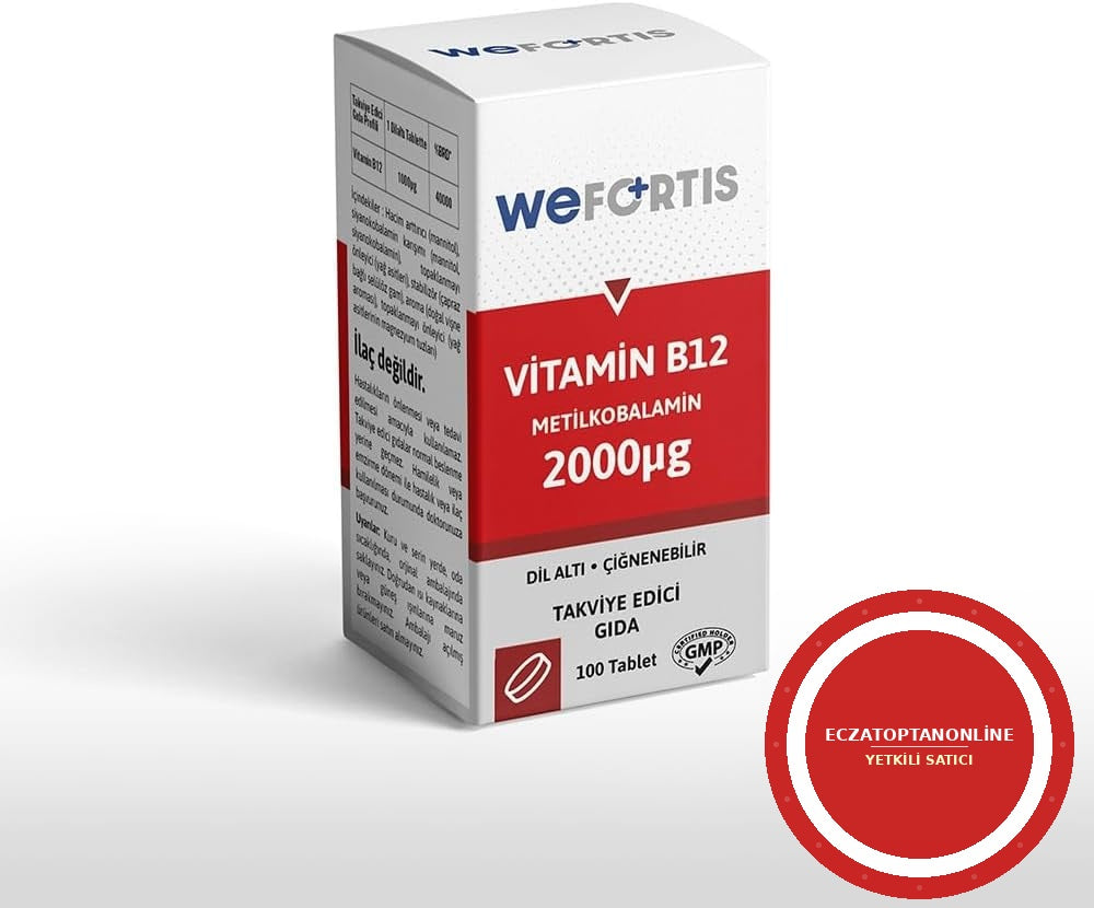 Wefortis B12 (Methylcobalamin) 100 Çiğneme Tablet