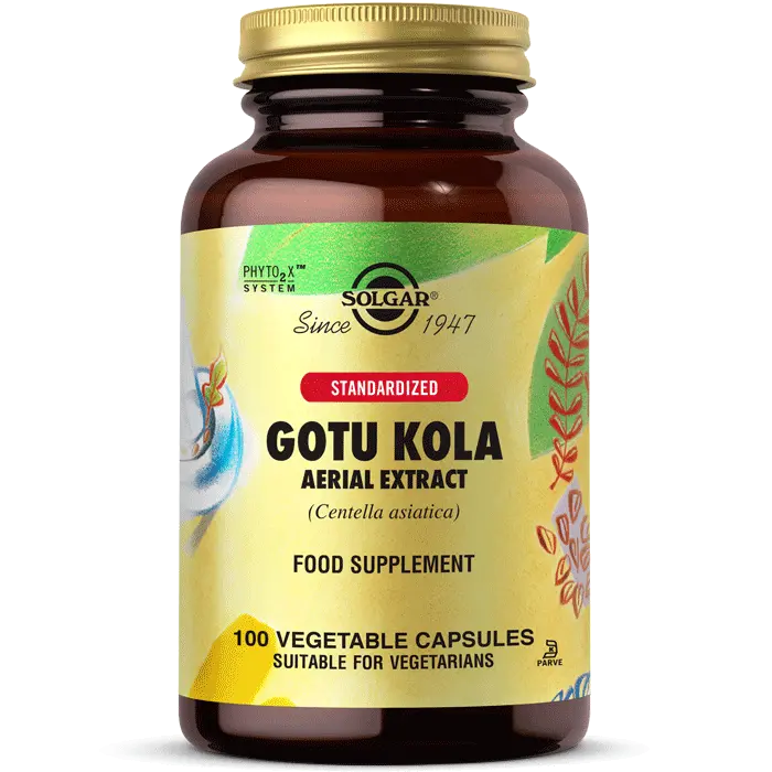 SOLGAR Gotu Kola Aerial Extract Standardize Gotu Kola Toprak Üstü Ekstresi 100 KAPSÜL