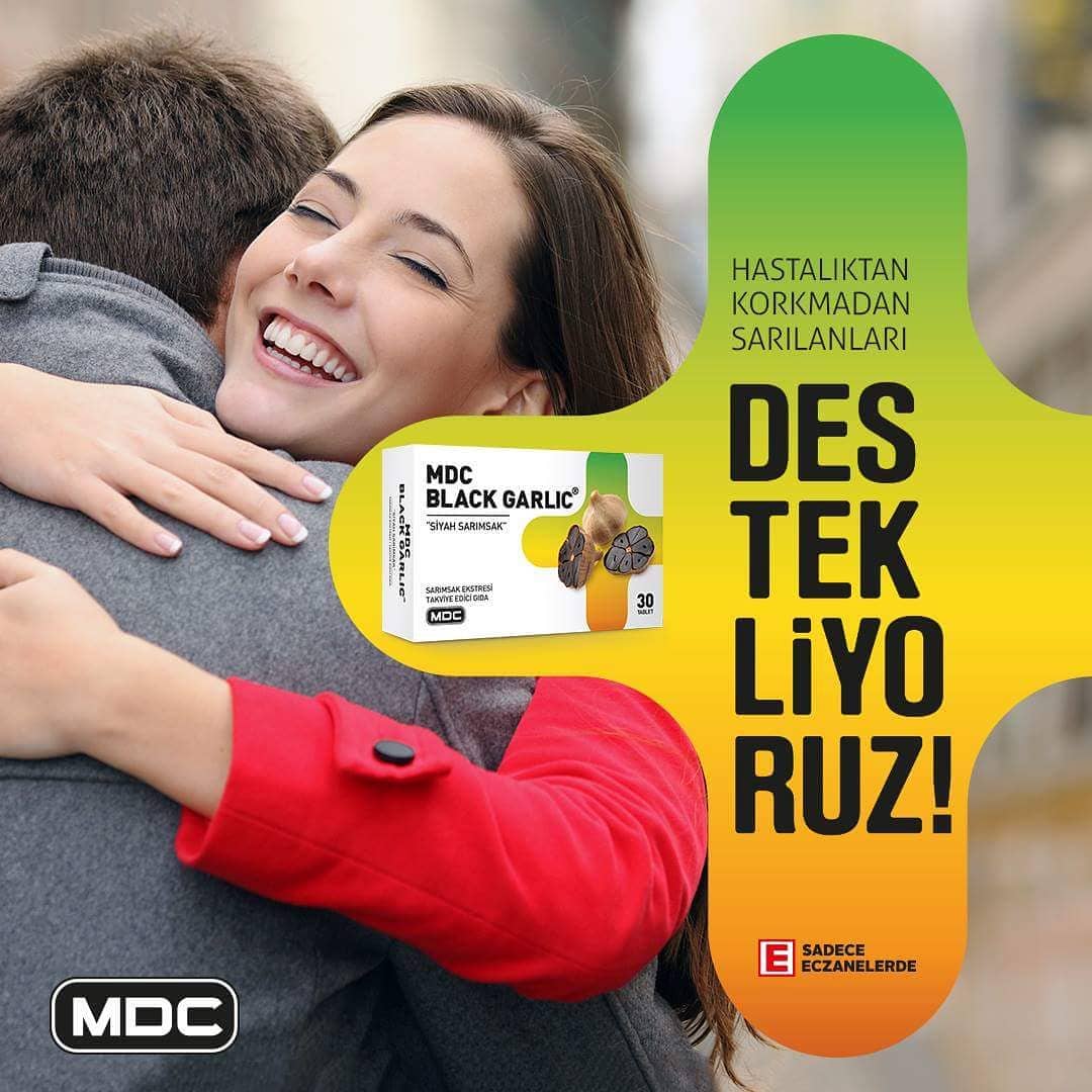 MDC Black Garlic 2'li Paket  (SİYAH SARIMSAK) 30 Tablet x 2 Paket