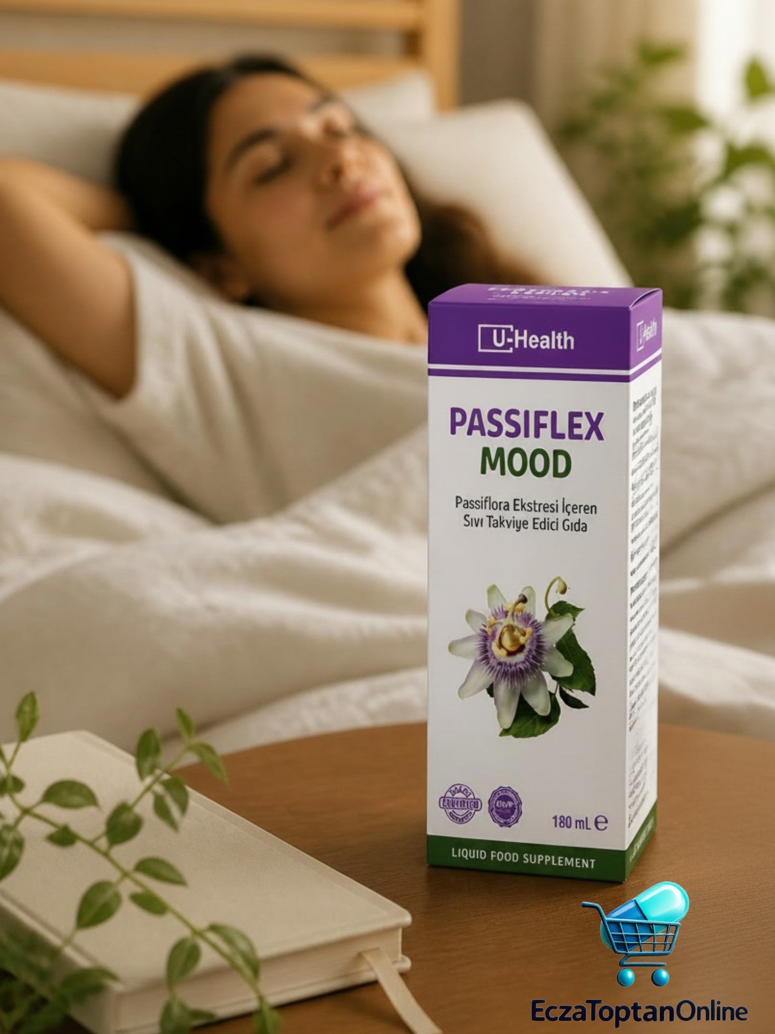 U-Health Pharma Passiflex Mood Passiflora Ekstresi İçeren Sıvı Takviye Edici Gıda 180 ml