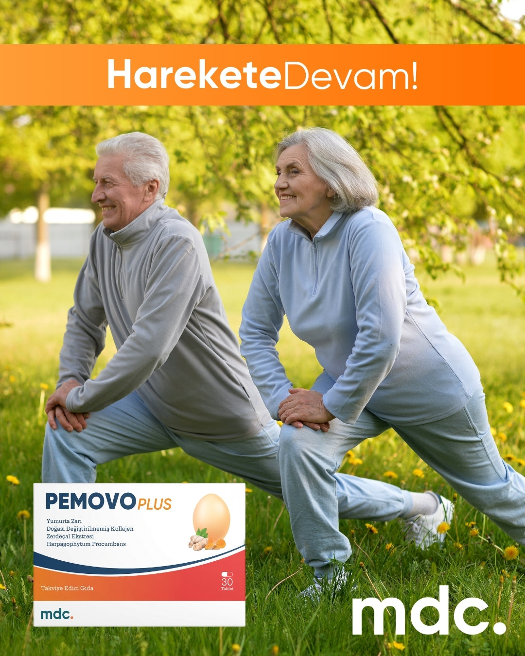 MDC Pemovo Plus 30 Tablet 2'Lİ PAKET (SAF YUMURTA KABUĞU ZARI, TİP 2 KOLAJEN, ŞEYTAN PENÇESİ VE ZERDEÇAL EKSTRESİ) (Kopya)