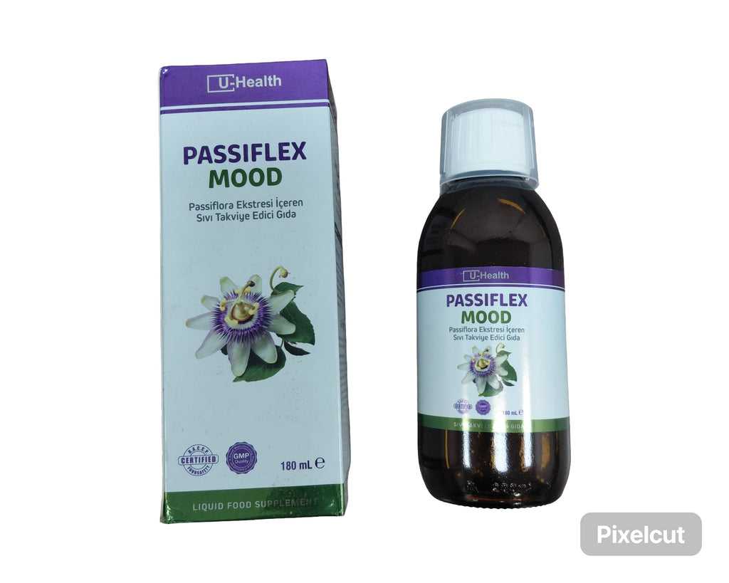 U-Health Pharma Passiflex Mood Passiflora Ekstresi İçeren Sıvı Takviye Edici Gıda 180 ml
