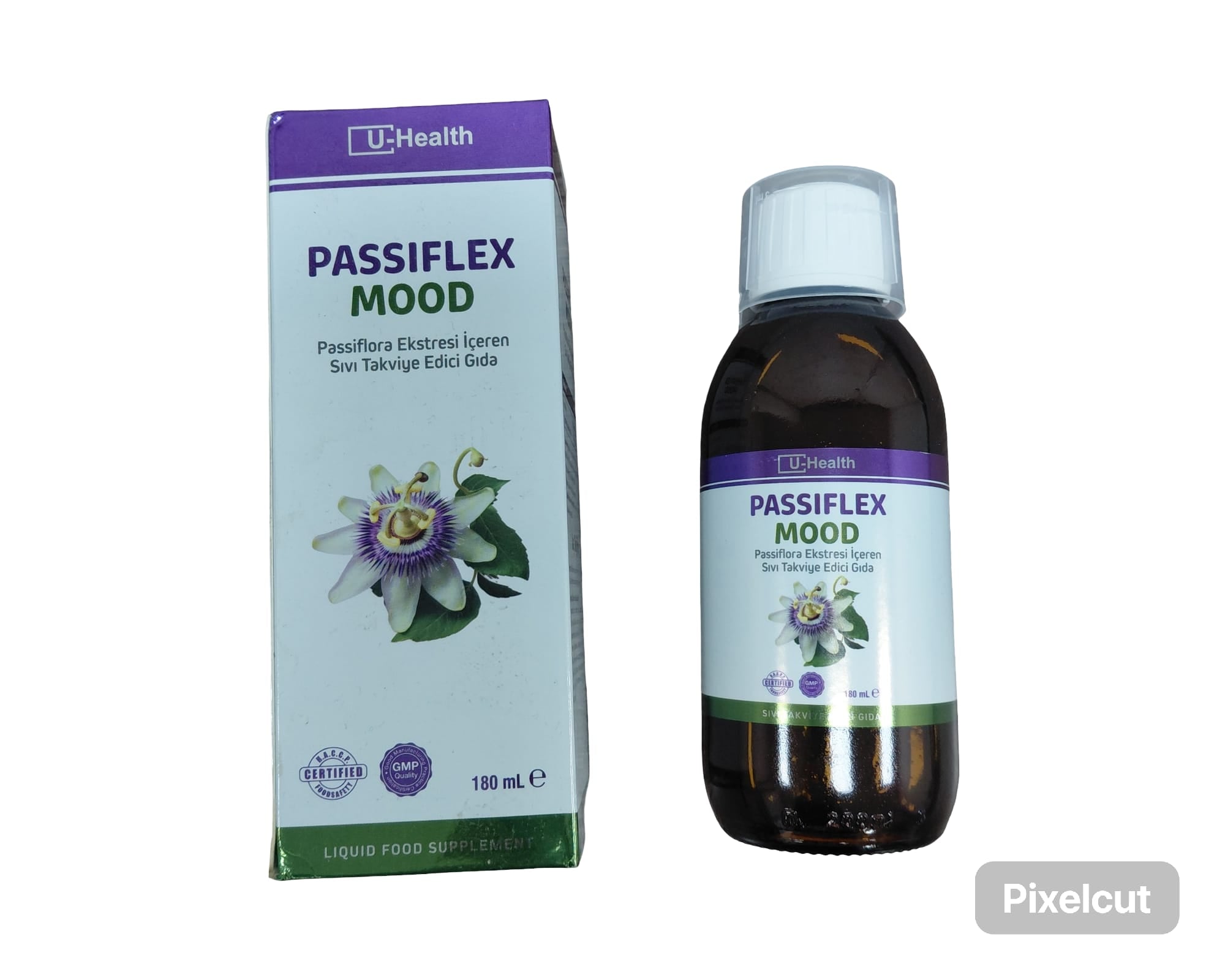U-Health Pharma Passiflex Mood Passiflora Ekstresi İçeren Sıvı Takviye Edici Gıda 180 ml