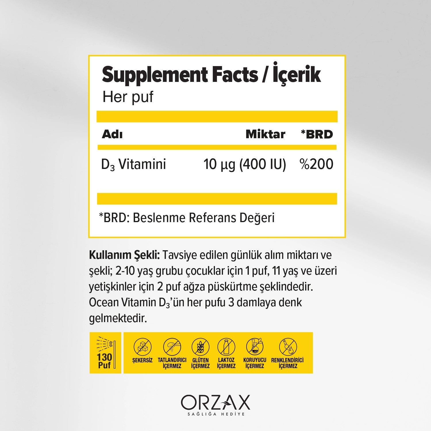 Ocean Vitamin D3 400 IU Sprey
