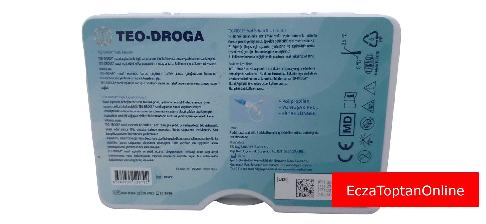 TEO-DROGA ULTRA YUMUŞAK NAZAL ASPİRATÖR