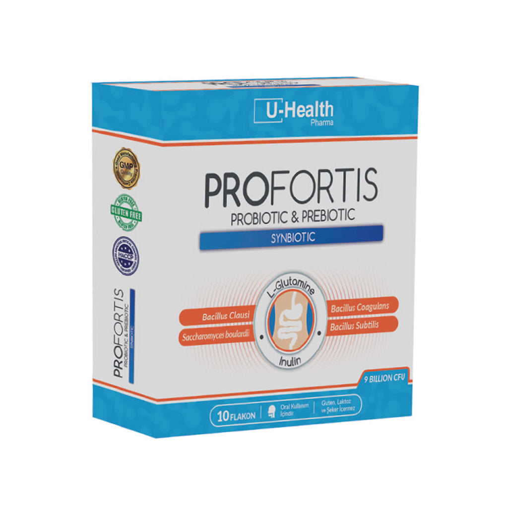 U-Health Profortis Probiyotik ve Prebiyotik İçeren 10 Flakon