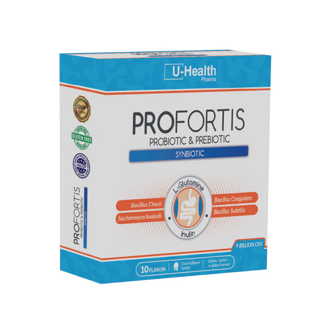 U-Health Profortis Probiyotik ve Prebiyotik İçeren 10 Flakon
