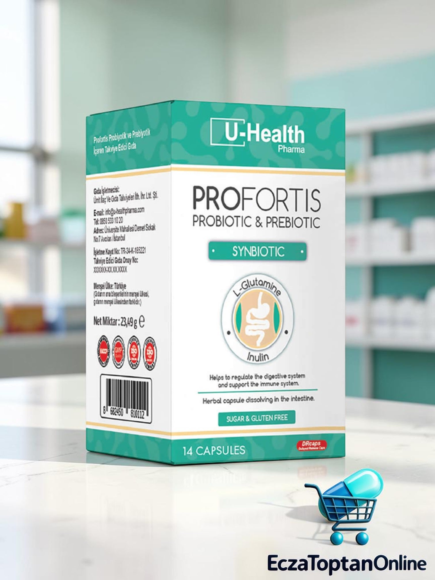 U-Health Pharma Profortis Probiyotik ve Prebiyotik Simbiyotik 14 Kapsü