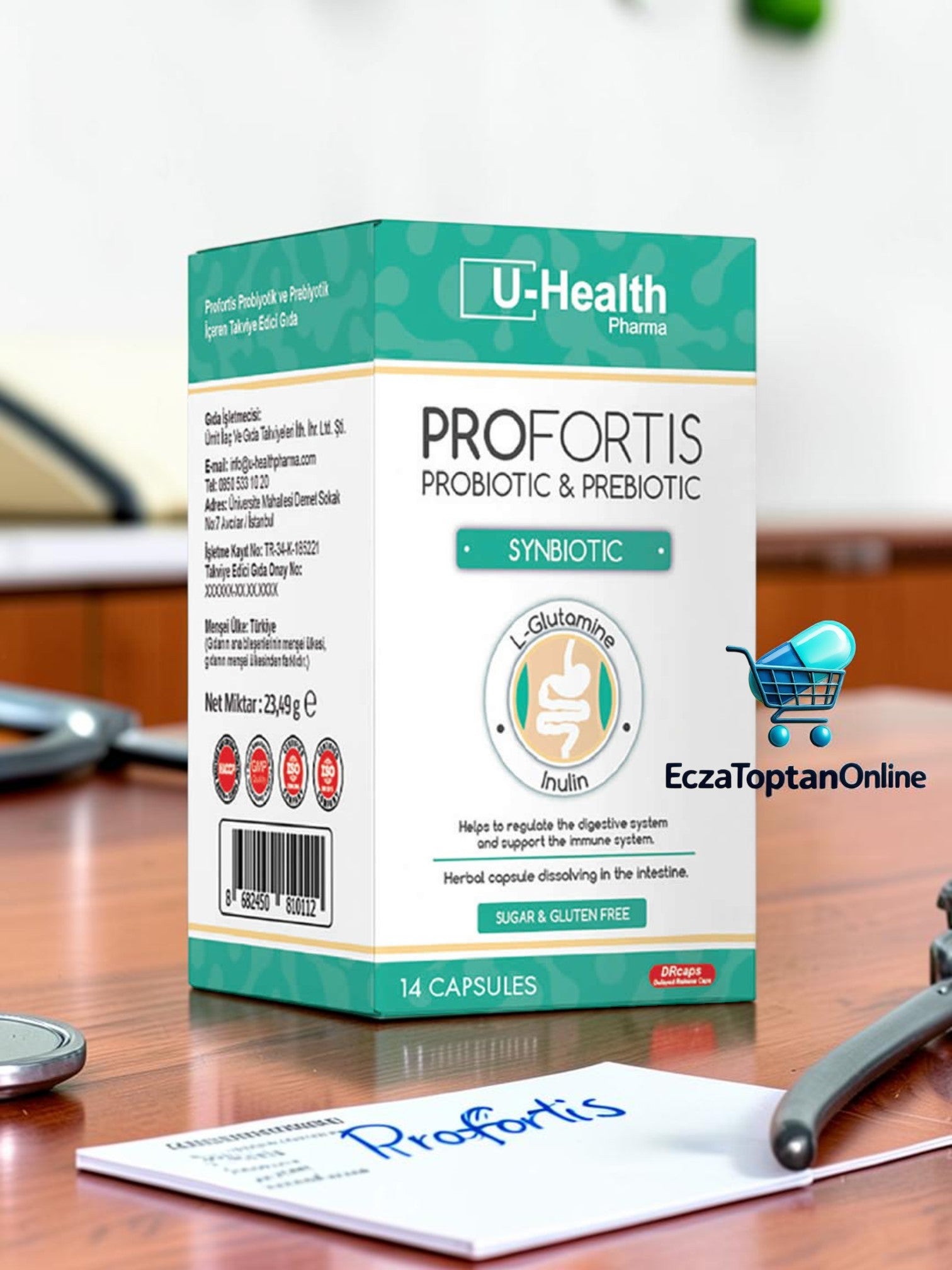 U-Health Pharma Profortis Probiyotik ve Prebiyotik Simbiyotik 14 Kapsü