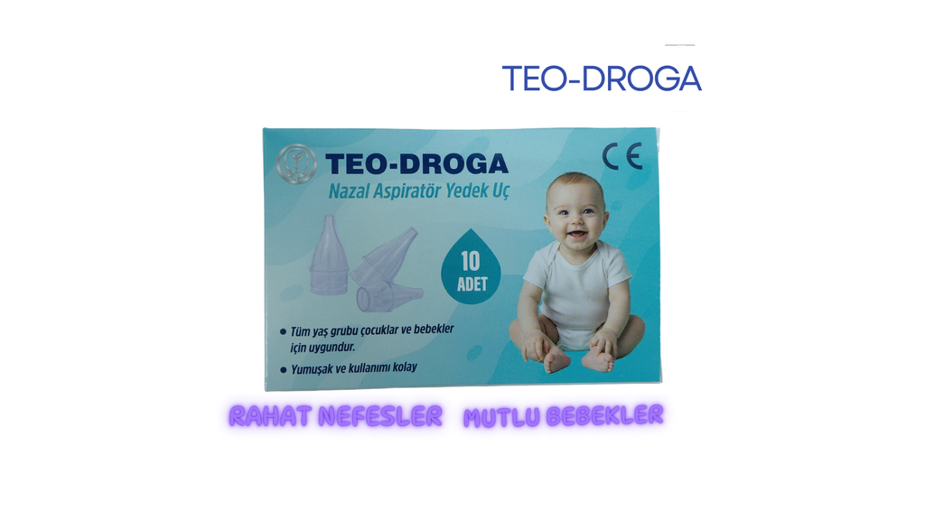 TEO-DROGA Nazal Aspiratör Yedeck Ucu Ultra Yumuşak Silikon Dokunuş 10 ADET