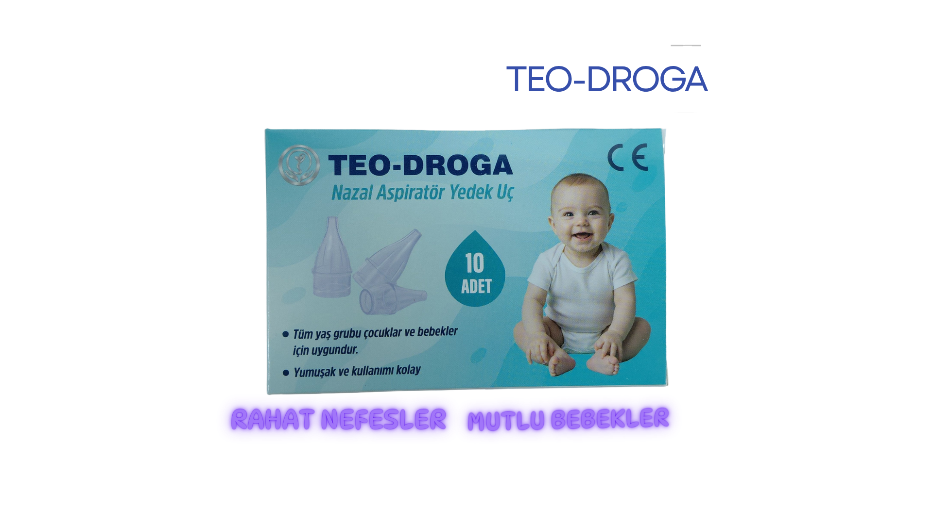TEO-DROGA Nazal Aspiratör Yedeck Ucu Ultra Yumuşak Silikon Dokunuş 10 ADET