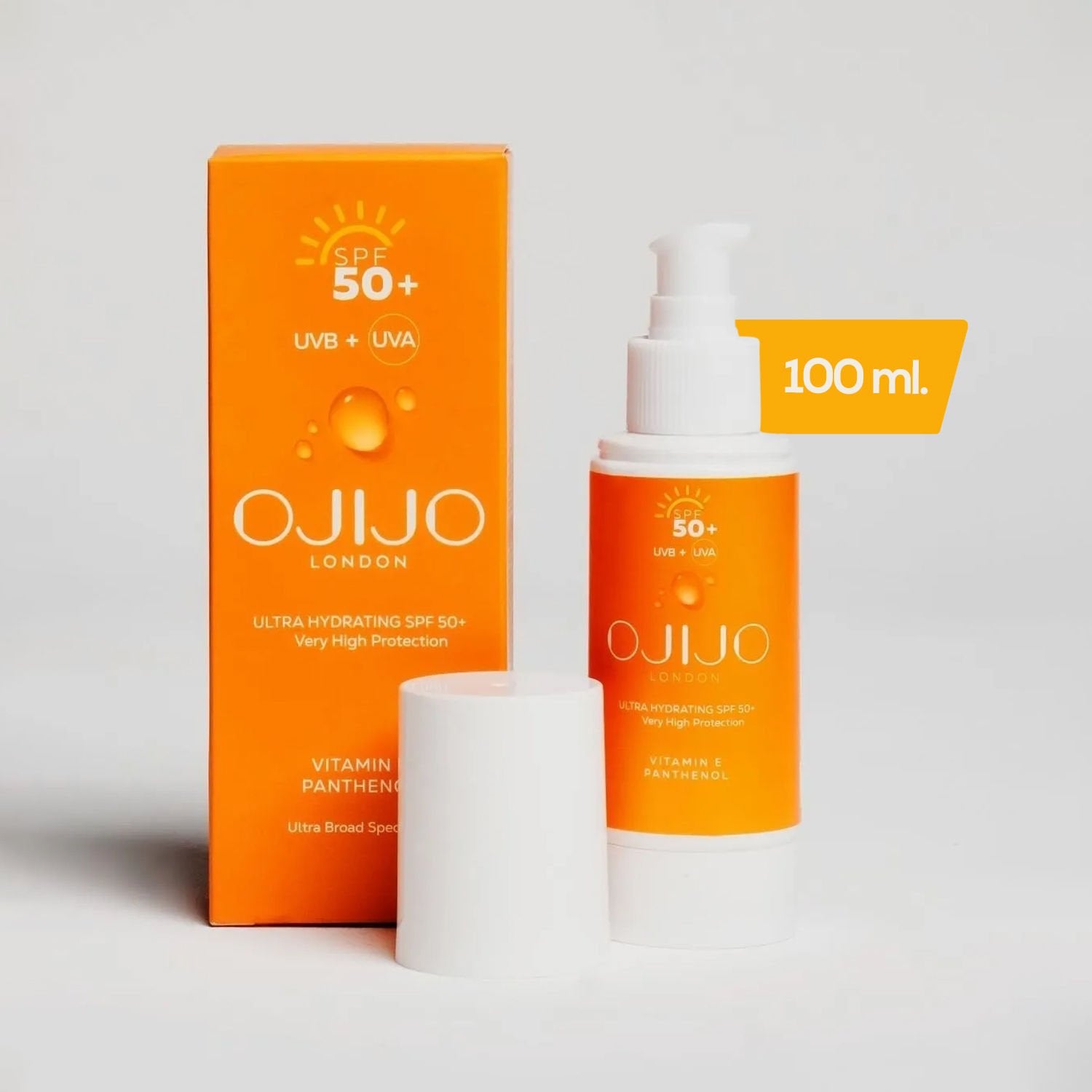 OJIJO LONDON Spf50 Yüksek Faktörlü Güneş Koruyucu Yüz Ve Vücut Güneş Kremi 100 ml