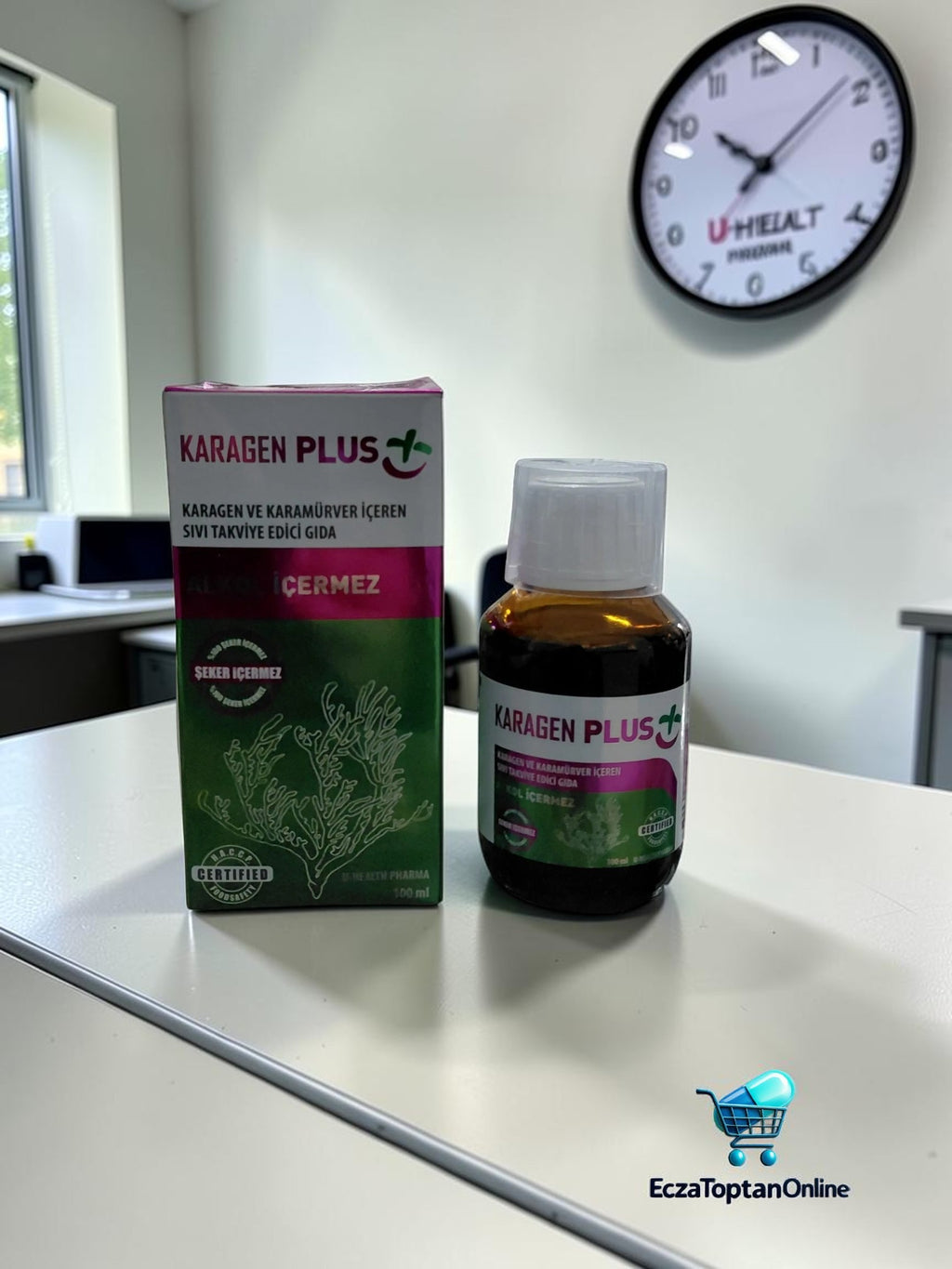 U-Healt Pharma  KARAGEN PLUS ORAL SIVI CAM ŞİŞE, KARAGEN VE KARAMÜRVER İÇEREN TAKVİYE EDİCİ GIDA 100ml şişe