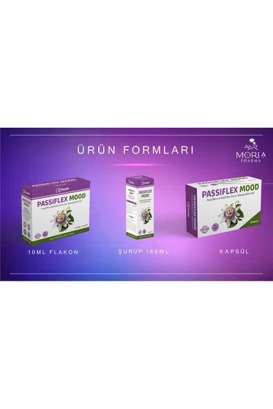 U-Health Pharma Passiflex Mood Passiflora Ekstresi İçeren Sıvı Takviye Edici Gıda 10 Flakon / 10 ml