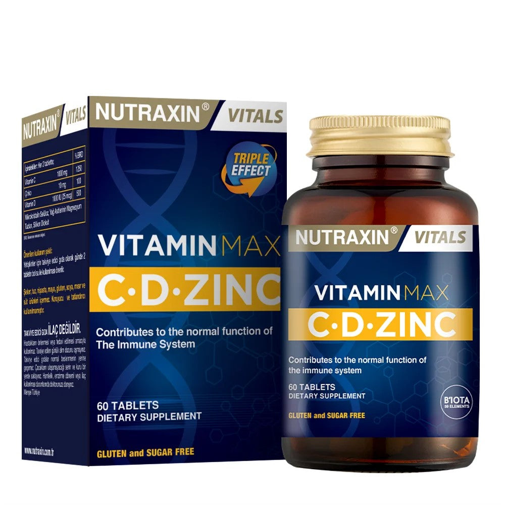 NUTRAXIN Vitamin Max C-D-Zinc 60 TABLET