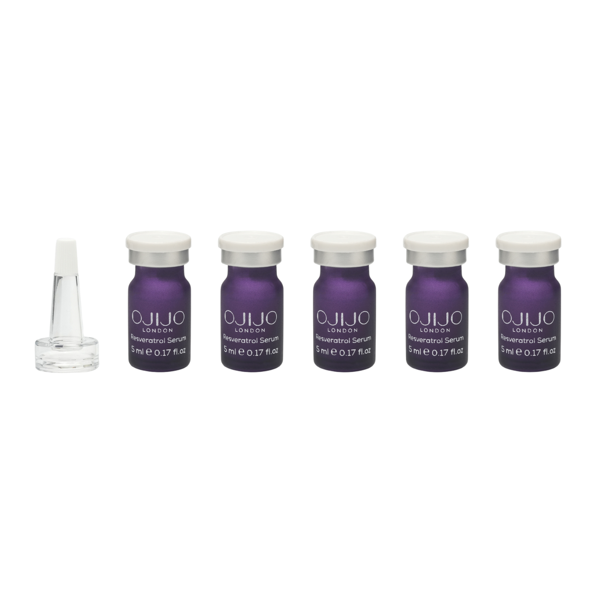 Ojijo London Onarıcı Ve Yenileyici Resveratrol Antioksidan Cilt Bakım Serumu 25 ML– Leke ve Yaşlanma Karşıtı Etki – 5 x 5 ml