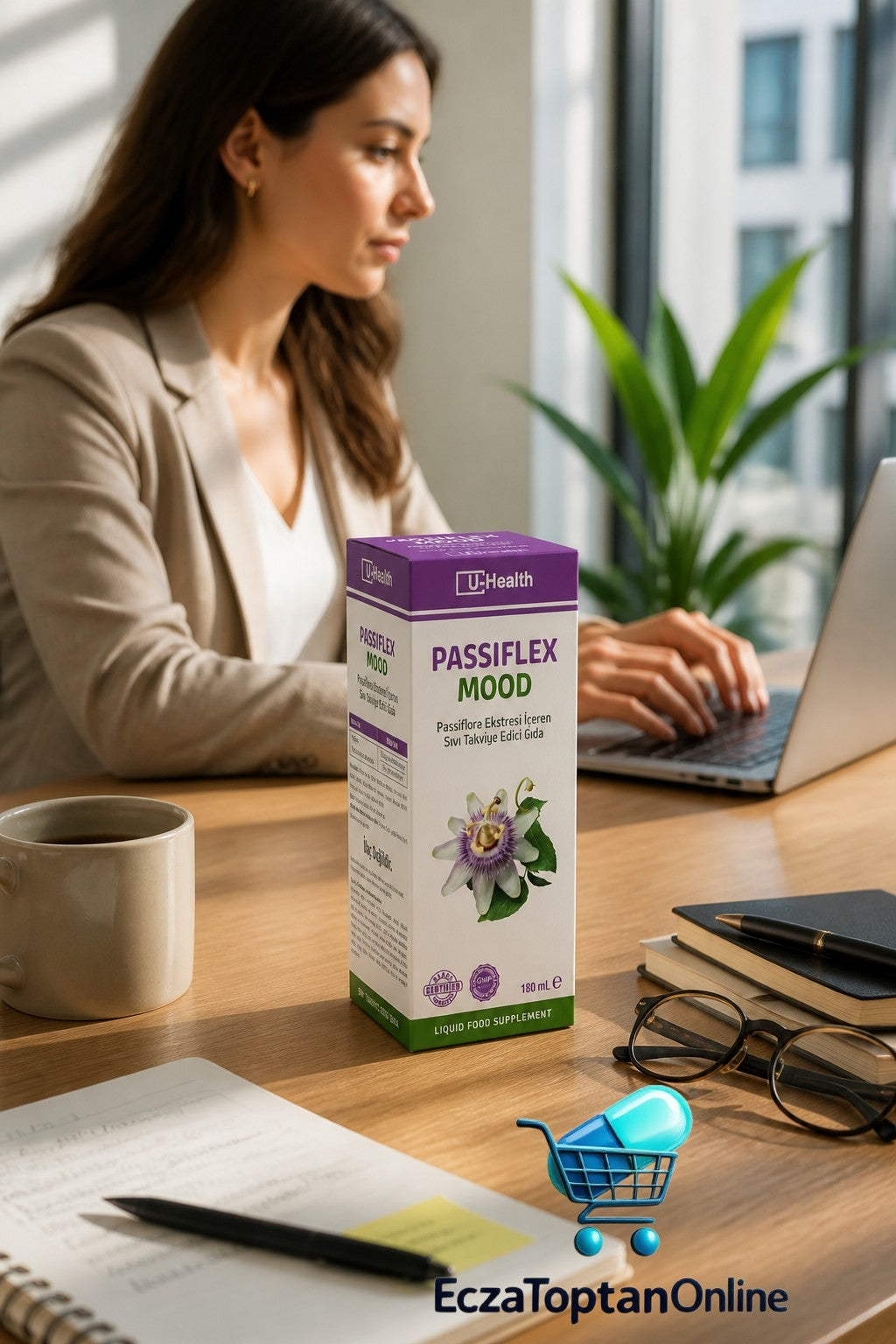 U-Health Pharma Passiflex Mood Passiflora Ekstresi İçeren Sıvı Takviye Edici Gıda 180 ml