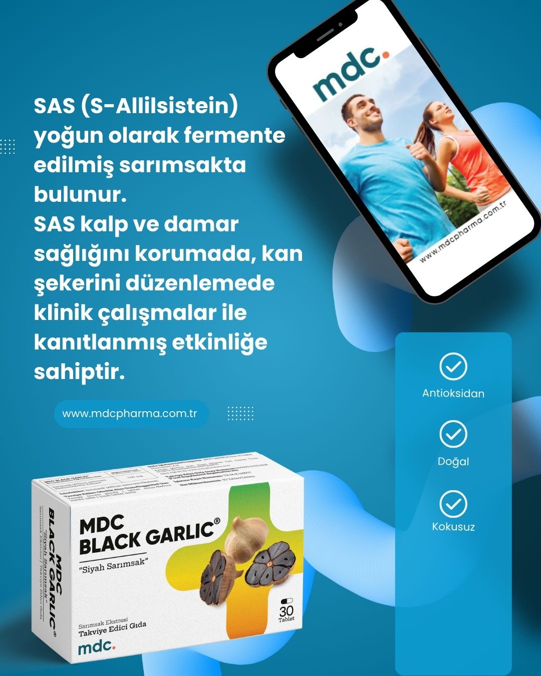Vitamin C, Zinc, Vitamin D 20 Effervescent Tablets and Black Garlic